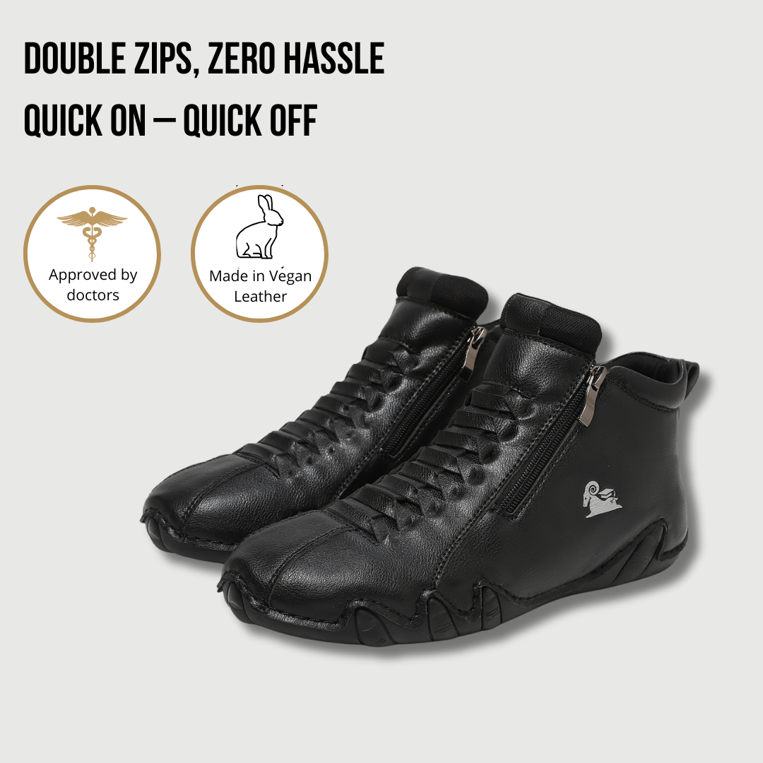 VogBeck 2.0 – Breathable Orthopedic Shoes with Double Zip Comfort 